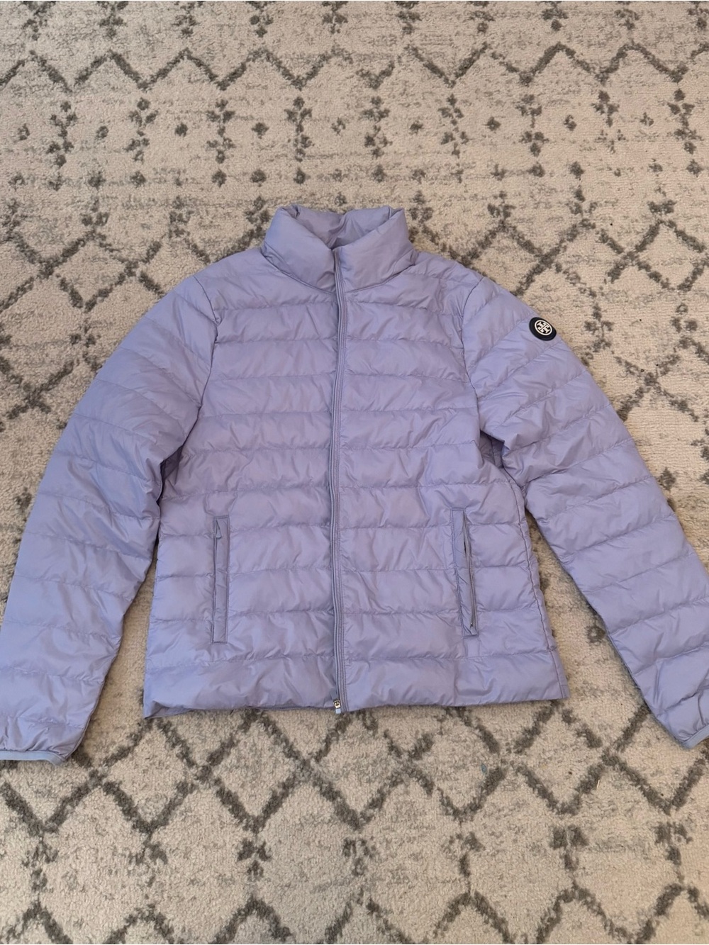 Tory Burch Lilac Quilted Packable Puffer Jacket